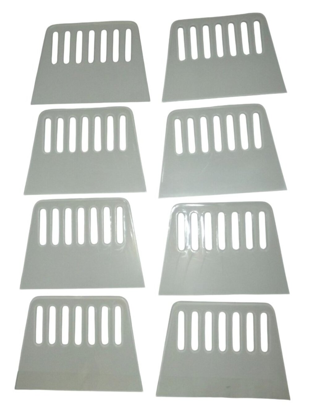 Smoothing Scraper LOT OF 8 thin plastic smoother arts crafts baking 3.75" x 2.5"